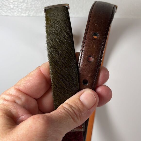 Brighton Multi-colored Calf Hair Leather Belt 30 - Picture 6 of 12